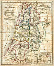 Old Map of the Holy Land.