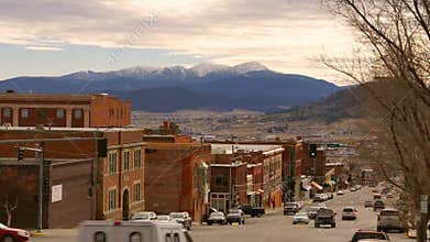 Granite Drive Traffic Butte Montana Downtown United States