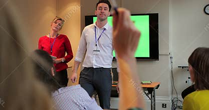 He`s Confident When Presenting