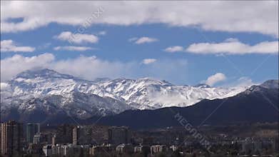 Mountain snow and landscape n Chile
