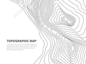 Geodesy contouring land. Topographical line map. Geographic mountain contours vector background