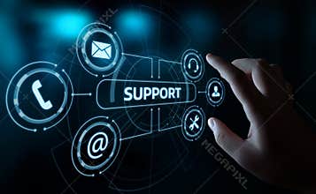 Technical Support Center Customer Service Internet Business Technology Concept