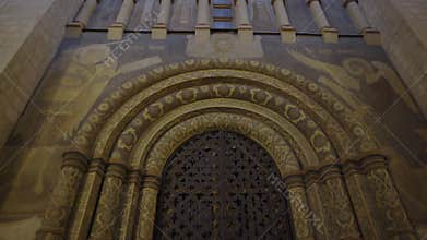 Gate, the front door to the Dormition Cathedral in the Kremlin in Moscow 4k