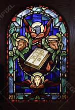 Stain Glass Gospel Evangelist Revelation