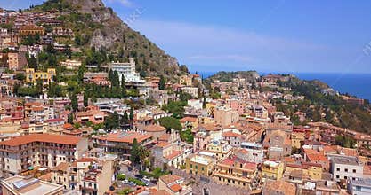 View of Taormina - famous resort in Sicily