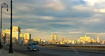 Havana malecon in the morning