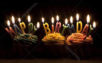 Cupcakes and candles