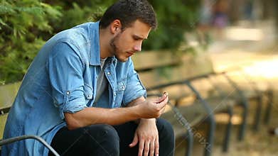 Sad husband after divorce