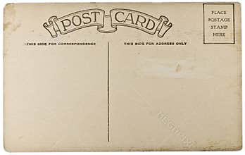 Blank Vintage Postcard