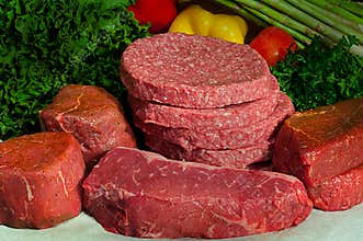 Fresh Butcher Block Raw Beef for Steak House
