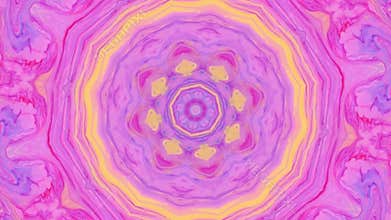 Abstract motion graphics background. Hypnotic mandala for meditation. Kaleidoscope stage visual effect for concert