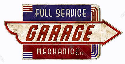 Mechanic On Duty Sign Retro Vintage Garage
