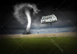 Surreal Tornado, Weather, Rain Storm