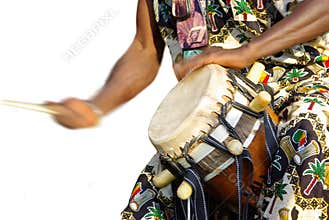 Traditional african drum player
