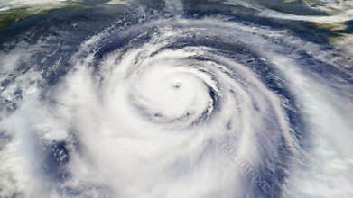 Hurricane Weather Satellite Aerial View