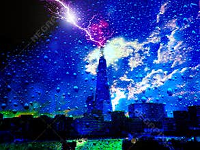 Lighting in the sky over London