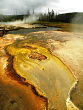 Dramatic Colorful Yellowstone Riverbed