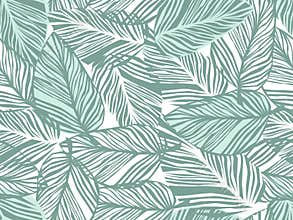 Tropical pattern, palm leaves seamless vector floral background.