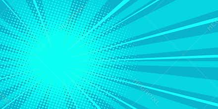 Pop art blue background