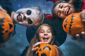 Children on Halloween