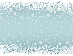 Abstract Christmas background with white snowflake borders