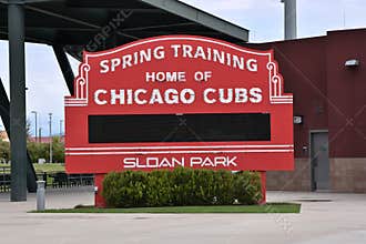 Spring training sign of the Chicago Cubs