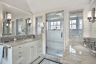 Master bath with windowed shower