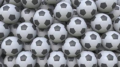 Falling football balls