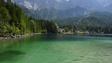 Scenic Eibsee Lake in Bavaria Germany