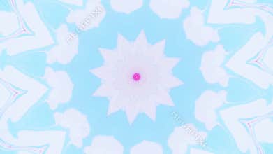 Abstract motion graphics background. Hypnotic mandala for meditation. Kaleidoscope stage visual effect for concert