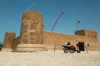 Cannon near Al Zubara Fort in Qatar