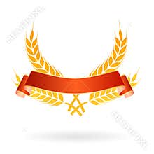 Wheat food banner logo
