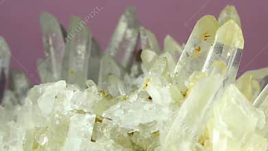 Rock crystal on a turn table