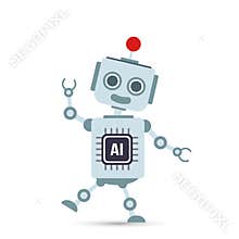 AI Artificial intelligence Technology robot cartoon 001