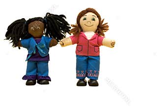 Dolls; two doll friends