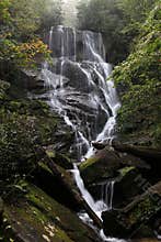 Eastatoe Falls In The Fog, North Carolina