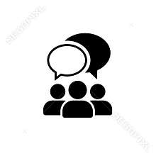 People talking icon. One of set web vector icons.