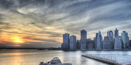 Sunset in New York City