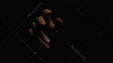 Female hand disappearing in darkness, victim of domestic violence, abuse