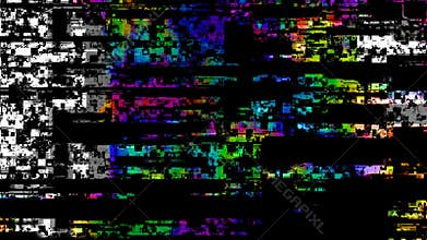 Modern computer technology failure digital databending noise glitch overlay or transition