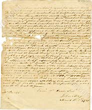 Old Antique Handwritten Letter, Frayed Edges