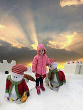 merry Christmas and happy new year scenery