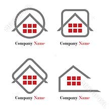 Real estate logo - red and grey