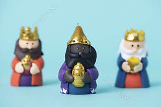 The magi on a blue background