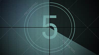Film vintage countdown number 5 background