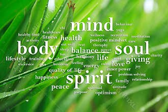 Body Mind Soul Spirit, Motivational Words Quotes Concept