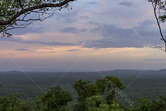 Glorious sunset over Arnhem Land from the Mirray Lookout, Kakadu Park, Australia