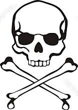 Cross bones skull