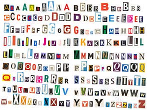 Newspaper alphabet - Upper Case