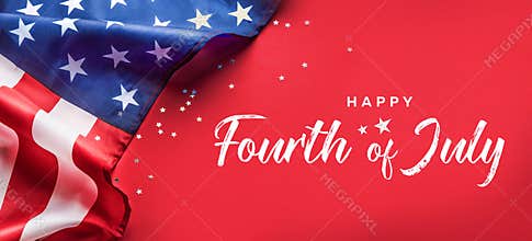 Celebrating Independence Day. United States of America USA flag background for 4th of July